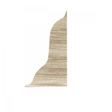 Terminatie dreapta plinta Korner LP52  stejar alb