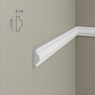 Brau decorativ din polimer rigid B8 - 2.1x1x200 Elegance Decor