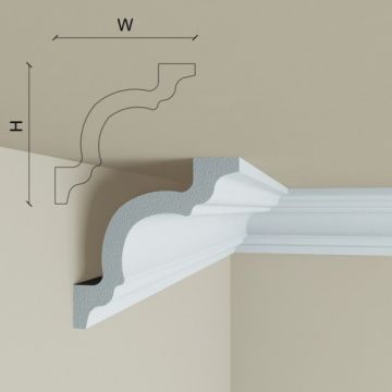 Cornisa decorativa din polimer rigid C8 - 8X8.X200 Elegance Decor