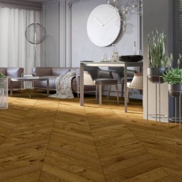 Parchet triplu stratificat Barlinek Honey Chevron - Classico Line