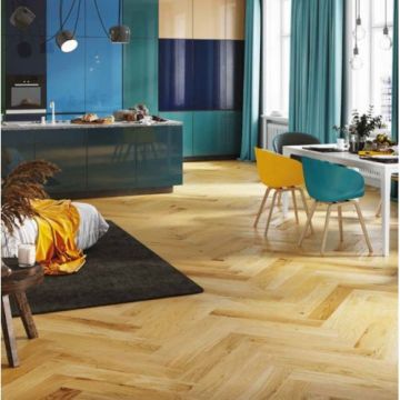 Parchet Triplu Stratificat - Barlinek - Stejar Caramel Herringbone 130 - Pure Classico Line