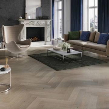 Parchet Triplu Stratificat Barlinek Stejar Marzipan Muffin Herringbone 130 Pure Classico Line