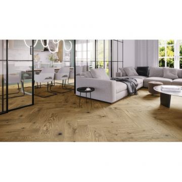 Parchet triplu stratificat Barlinek Stejar Toffee Herringbone 180-Classico Line