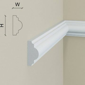 Brau decorativ Elegance Decor din polimer rigid B4, 4x1.9x200 cm - Dimensiune 4x1.9x200 cm