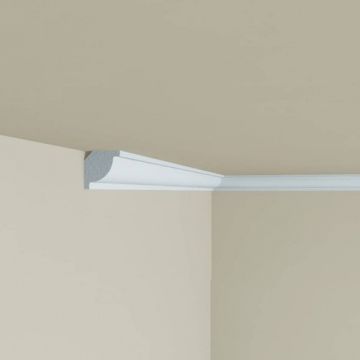 Cornisa decorativa Elegance Decor C2 din polimer rigid 2.2x2.2x200 cm - Dimensiune 2.2x2.2x200 cm