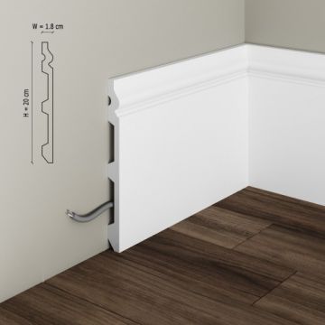Plinta duropolimer Elegance Decor S27,  20x1.8x200 cm - Dimensiune 20x200 cm