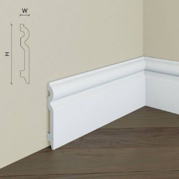 Plinta duropolimer Elegance Decor S8, 9.8x1.5x200 cm - Dimensiune 9.8x200 cm