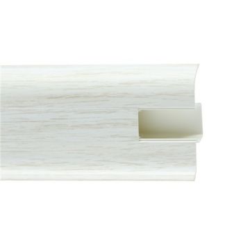 Plinta parchet PVC PP55M-0-850, stejar alb, cu canal cablu, 2500 x 22 x 55 mm Plinta parchet PVC PP55M-0-850, stejar alb, cu canal cablu, 2500 x 22 x 55 mm