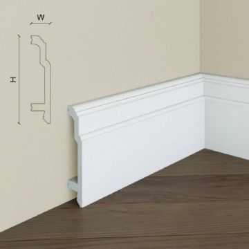 Plinta polimer rigid Elegance Decor S10, 10.5x2.3x200 cm - Dimensiune 10.5x200 cm