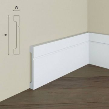 Plinta polimer rigid Elegance Decor S12, 11x1.6x200 cm - Dimensiune 11x200 cm