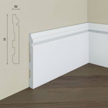 Plinta polimer rigid Elegance Decor S15, 13.8x1.7x200 cm - Dimensiune 13.8x200 cm