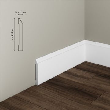 Plinta polimer rigid Elegance Decor S17, 8.3x1.1x200 cm - Dimensiune 8.3x200 cm