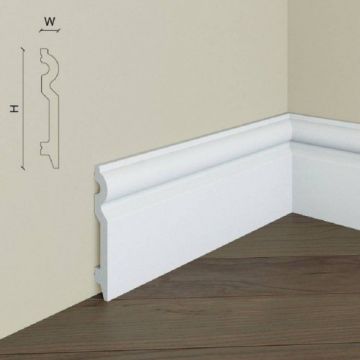 Plinta polimer rigid Elegance Decor S8, 9.8x1.5x200 cm - Dimensiune 9.8x200 cm
