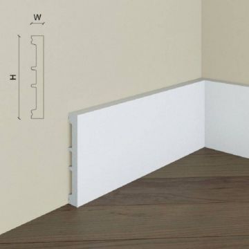 Plinta polimer rigid Elegance Decor S9, 10.2x1.6x200 cm - Dimensiune 10.2x200 cm