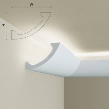 Scafa decorativa Elegance Decor din polimer rigid ES1, 8.3x11.2x200 cm - Dimensiune 8.3x11.2x200 cm