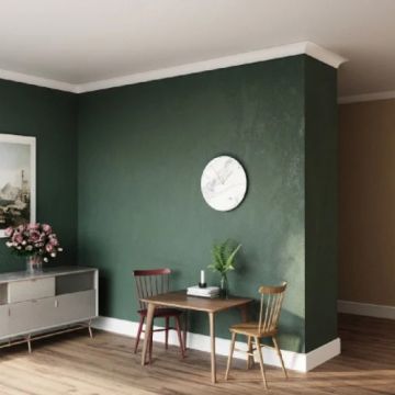Cornisa decorativa din polimer rigid Elagance Decor C16, 8.7x8.7x200 cm - Dimensiune 8.7x200 cm