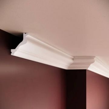 Cornisa decorativa din polimer rigid Elegance Decor C13, 6.5x5.7x200 cm - Dimensiune 6.5x200 cm