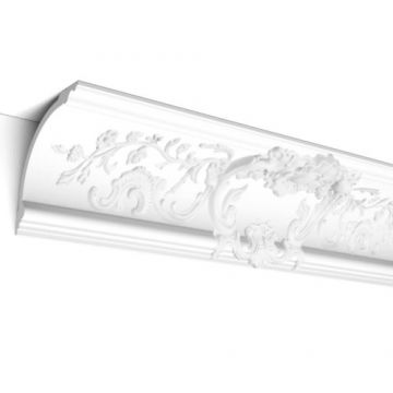 Cornisa decorativa Orac C338A BA'ROCK, 18.2x18.2x200 cm - Dimensiune 18.2x200 cm