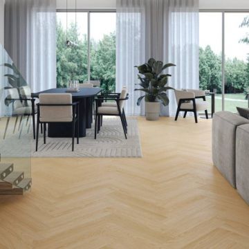Parchet SPC Barlinek Cream Oak Herringbone - Substrat Fara substrat