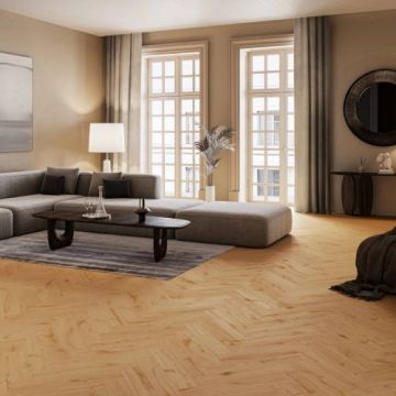 Parchet SPC Barlinek Ginger Oak Herringbone - Substrat Cu substrat