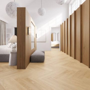Parchet SPC Barlinek Vanilla Oak Herringbone cu substrat - Substrat Cu substrat