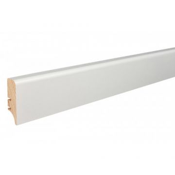 Plinta lemn Barlinek P46 Alb Lacuit, 10 buc, 1.6x4.6x220x cm - Dimensiune 1.6x220 cm